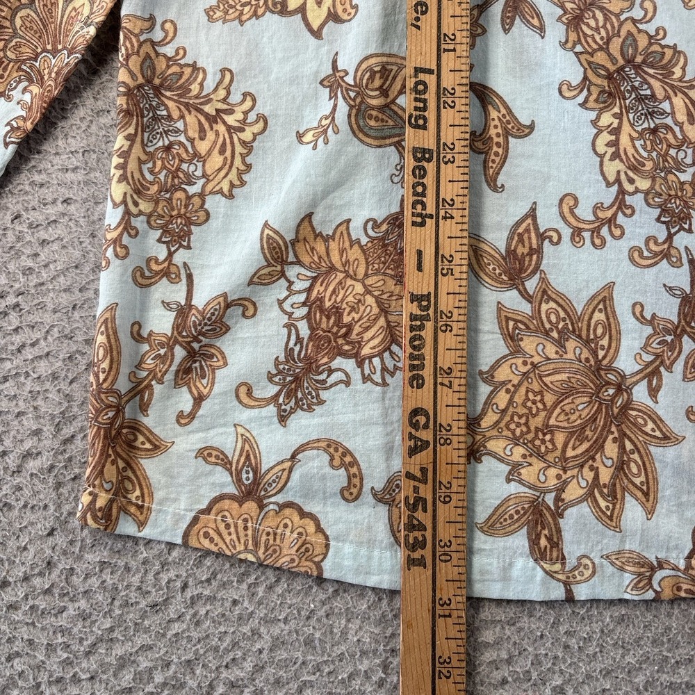Soft Surroundings Descansa Tunic Shirt Womens XL Button Up Aquatic Patchwork NWT - Picture 3 of 12